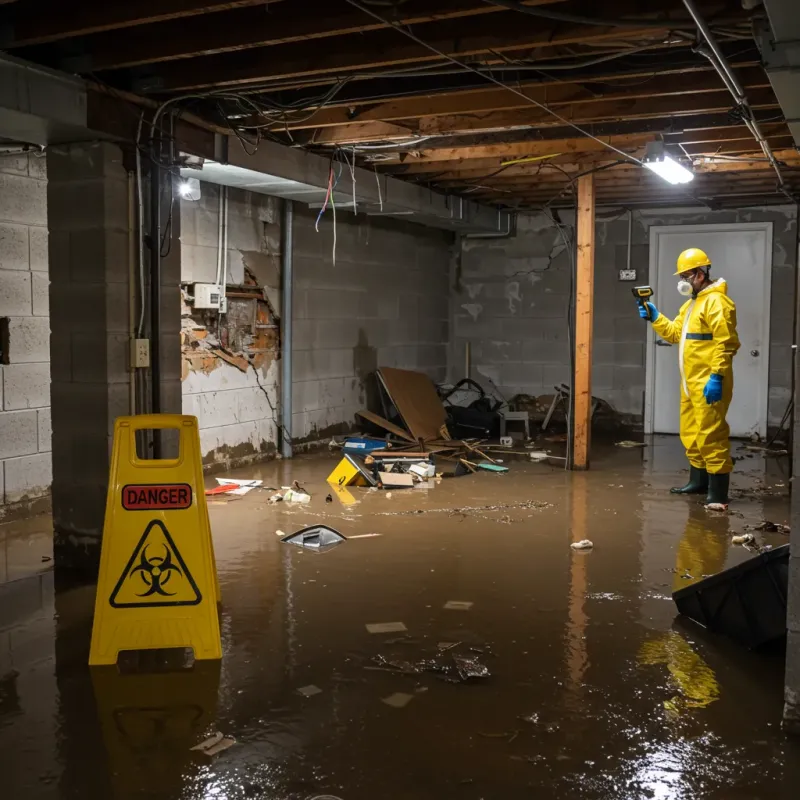 Flooded Basement Electrical Hazard in Centre, AL Property